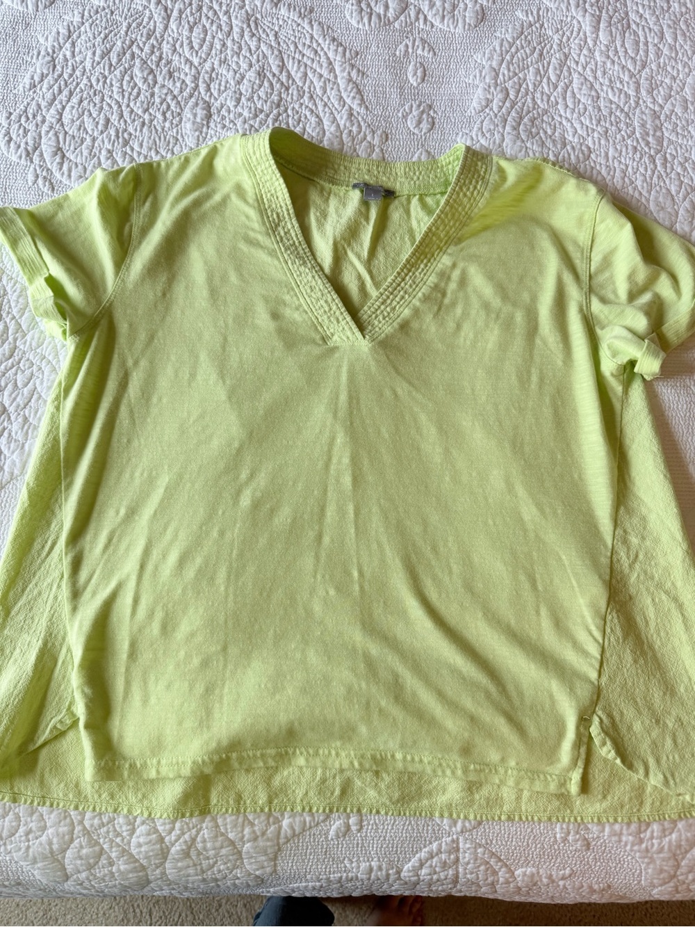 Falls Creek Lime Green V-Neck Short Sleeve Tee